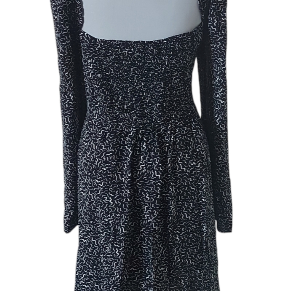 BNWT Nobody’s Child UK Size 20 Saffy Squiggle Black Curve Dress Knee Length - Picture 5 of 8